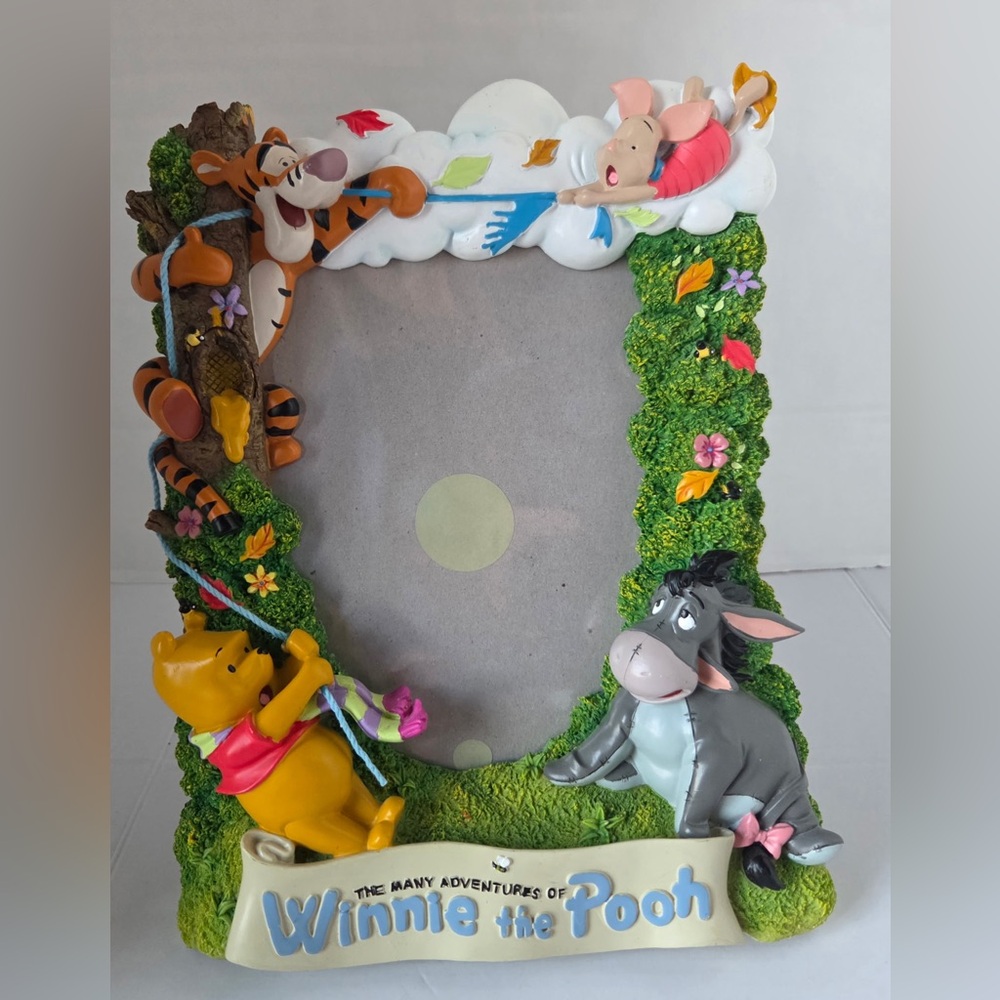 Disney Winnie The Pooh 3D Photo Picture Frame Tigger Piglet Eeyore Vintage 5x7
